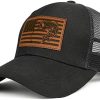 Simocked Trucker Hat - American Flag Design Outdoor Hat - Fishing Hunting Hiking