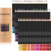 Soucolor 72-Color Colored Pencils for Adult Coloring Books, Soft Core, Artist