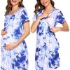 Ekouaer Nursing Gown 3 in 1 Delivery/Labor/Nursing Nightgown Women Maternity Hospital