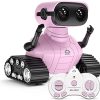ALLCELE Girls Robot Toys, Rechargeable RC Robots for Kids, Remote Control Toy with
