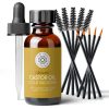 Organic Castor Oil for Eyelashes and Eyebrows with Applicator Kit, Brow and Eyelash