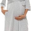 Molliya Maternity Nursing Robe Women Printed Pregnancy Hospital Delivery Pockets