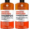 Keratin Shampoo and Conditioner Set - Sulfate Free Deep Treatment with Morrocan Argan