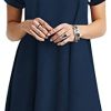 WEACZZY Women's Summer Casual Tshirt Dresses V Neck Short Sleeve Loose Dress with