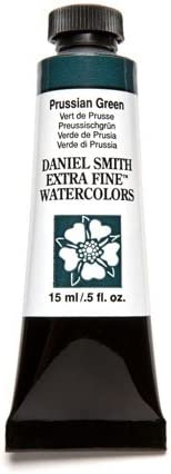 DANIEL SMITH Extra Fine Watercolor Paint, 15ml Tube, Prussian Green, 284600128