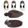 BESTLEE Synthetic Human Hair Mono Hairpiece for Hair Loss Clip in/on Hair Topper with