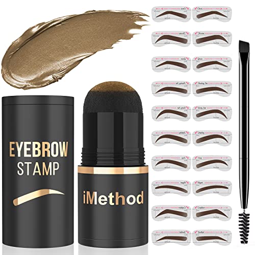 iMethod Eyebrow Stamp and Eyebrow Stencil Kit - Eyebrow Stamping Kit for Perfect