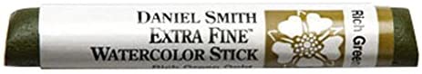 DANIEL SMITH Extra Fine Watercolor Stick 12ml Paint Tube, Rich Green Gold, 0.41 Fl Oz