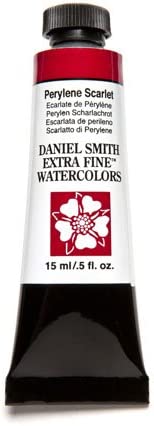 DANIEL SMITH Extra Fine Watercolor Paint, 15ml Tube, Perylene Scarlet, 284600076