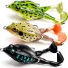 Topwater Frog Lure Bass Trout Fishing Lures Kit Set Realistic Prop Frog Soft Swimbait