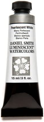 DANIEL SMITH Extra Fine Watercolor Paint, 15ml Tube, Pearlescent White, 284640025