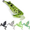 Frog Lures Kit with Propeller Footboards, Lures for bass Fishing Set with Lifelike