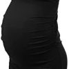 abkylie Women's Maternity Casual Dress (S-XXL), Elastic Side Ruching Bodycon Dress