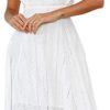 ECOWISH Womens Dresses Elegant Wedding Cocktail Ruffle Cap Sleeves Summer A-Line Midi