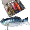 PLUSINNO Fishing Lures, Trout Pike Walleye Bass Fishing Jig Heads, Pre-Rigged Soft