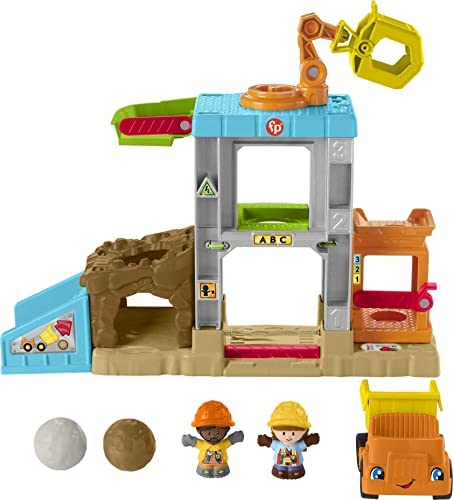 Fisher-Price Little People Load Up ‘n Learn Construction Site, musical playset with