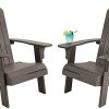 Oversized Adirondack Chair Set of 2, Adirondack Chair Weather Resistant with Cup