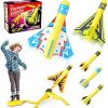 Jasonwell Toy Rocket Launcher for Kids Sturdy Launch Toys Fun Outdoor Toy for Kids