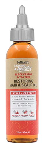 Dr. Miracle's Strong & Healthy Restoring Hair & Scalp Oil. Contains Black Castor Oil,