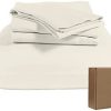 BIOWEAVES 100% Organic Cotton Sheets, 300 Thread Count 3-Piece GOTS Certified Bed
