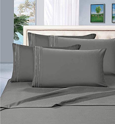 Elegant Comfort 1500 Thread Count Egyptian Quality 4-Piece Bed Sheet Sets, Deep