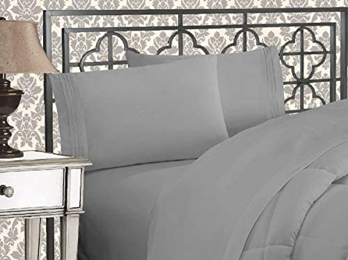 Elegant Comfort Luxurious 1500 Thread Count Egyptian Three Line Embroidered Softest