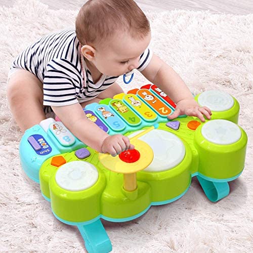 Xylophone Table Music Toys of Ohuhu, Multi-Function Toys Kids Drum Set, Discover &