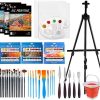 H&B 108pc Painting Kit, Craft Kits for Adults with Aluminum Easels,Professional