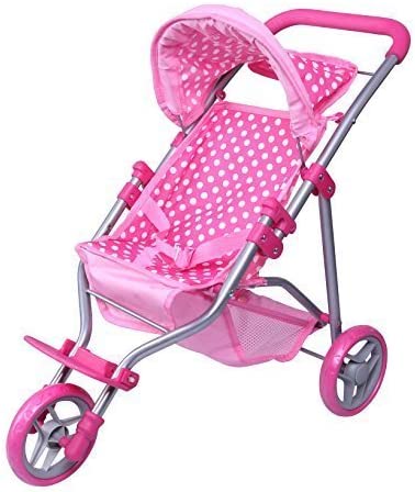 Precious Toys Baby Doll Stroller, Doll Stroller for Toddlers and 2-Year-Old Girls and