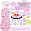 Tea Party Set for Little Girl Kitchen Pretend Tea Toy Set Play Food Toy for Kids 54