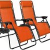 Best Choice Products Set of 2 Adjustable Steel Mesh Zero Gravity Lounge Chair