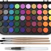 Nicpro Watercolor Paint Set, 48 Water Colors Kit with 3 Squirrel Brushes, Palette,
