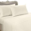 Italian 300 Thread Count Egyptian Cotton Sheet Set DEEP Pocket, Queen, Ivory,Solid