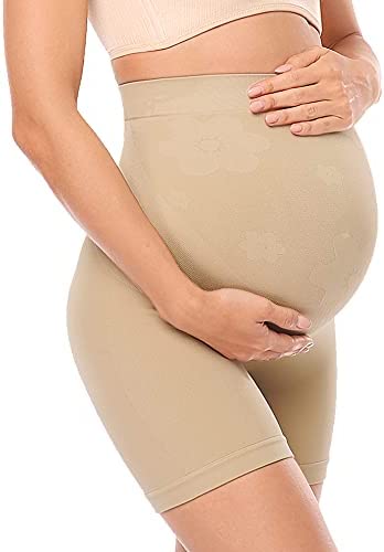 Suwindy Maternity Shapewear for Belly Support, High Waisted Mid-Thigh Pregnancy