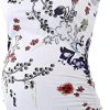 Ecavus Women's Maternity Tank Top Basic Scoop Neck Sleeveless Pregnancy T-Shirt Side