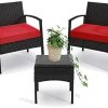 Leasbar Outdoor Chairs Set Bistro Set 3 Pieces Patio Conversation Set Furniture Set