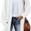 ZoeAce Womens Open Front Knit Cardigan Long Batwing Sleeve Oversized Sweater Chunky