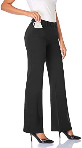 Tapata Women's 28''/30''/32''/34'' Stretchy Bootcut Dress Pants with Pockets Tall,