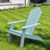 Mojia Adirondack Chair with Cover, Poly Lumber Weather Resistant Chair for Patio,