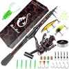 Fishing Rod and Reel Combos, Unique Design with X-Warping Painting, Carbon Fiber