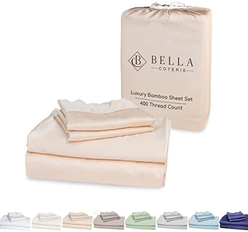 Bella Coterie Luxury King Bamboo Sheet Set | Organically Grown | Ultra Soft | Cooling