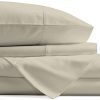 Pure Egyptian King Size Cotton Bed Sheets Set (King, 1000 Thread Count) Sand Bedding