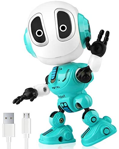 Betheaces Rechargeable Talking Robots Toys for Kids - Metal Robot Kit with Sound &