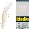 10 Packs Shrimp 5 Hooks Glow Saltwater String Hook Fishing Lure Bait Rig Tackle