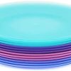 10-inch Plastic Dinner Plates Reusable Plates Picnic Plates | Set of 12 in Coastal