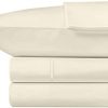 100% Egyptian Cotton Sheets Queen Size Ivory 1000 Thread Count 4 Piece Sheet Set 16
