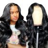 100% Human Hair Lace Front Wigs for Black Women 4x4 Lace Closure Wigs Body Wave Lace