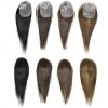 100% Human Hair Topper Toupee Full Poly Skin PU Hair System Replacement for Women and