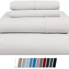 1000-Thread-Count 100% Pure Cotton Bed Sheets on Amazon - 4 Pc King Size White Sheet