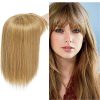 11 Inches Long Straight Silky Synthetic Clip In Toppers For Women Top Toupee